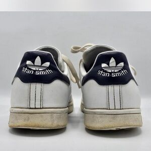 Adidas Stan Smith White and Blue Men's Sneakers, Size 10.5
